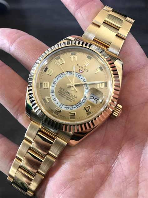 rolex sky dweller gold chrono24|Rolex gold sky dweller price.